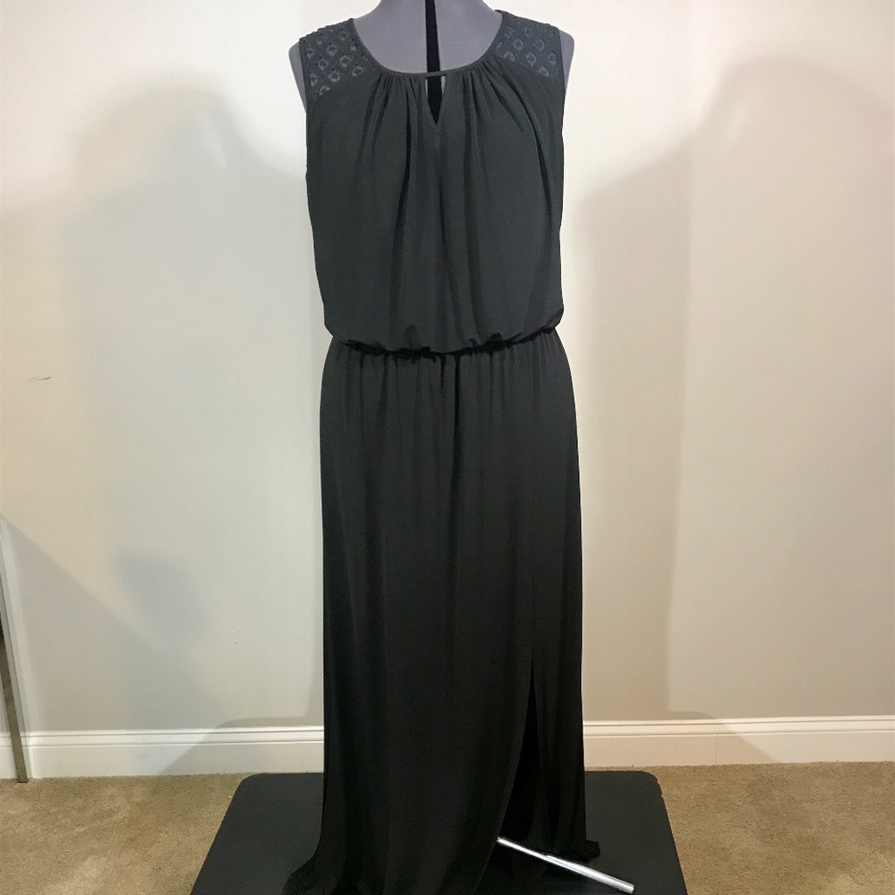CB Established 1962 Women's Black Lace Maxi Dress